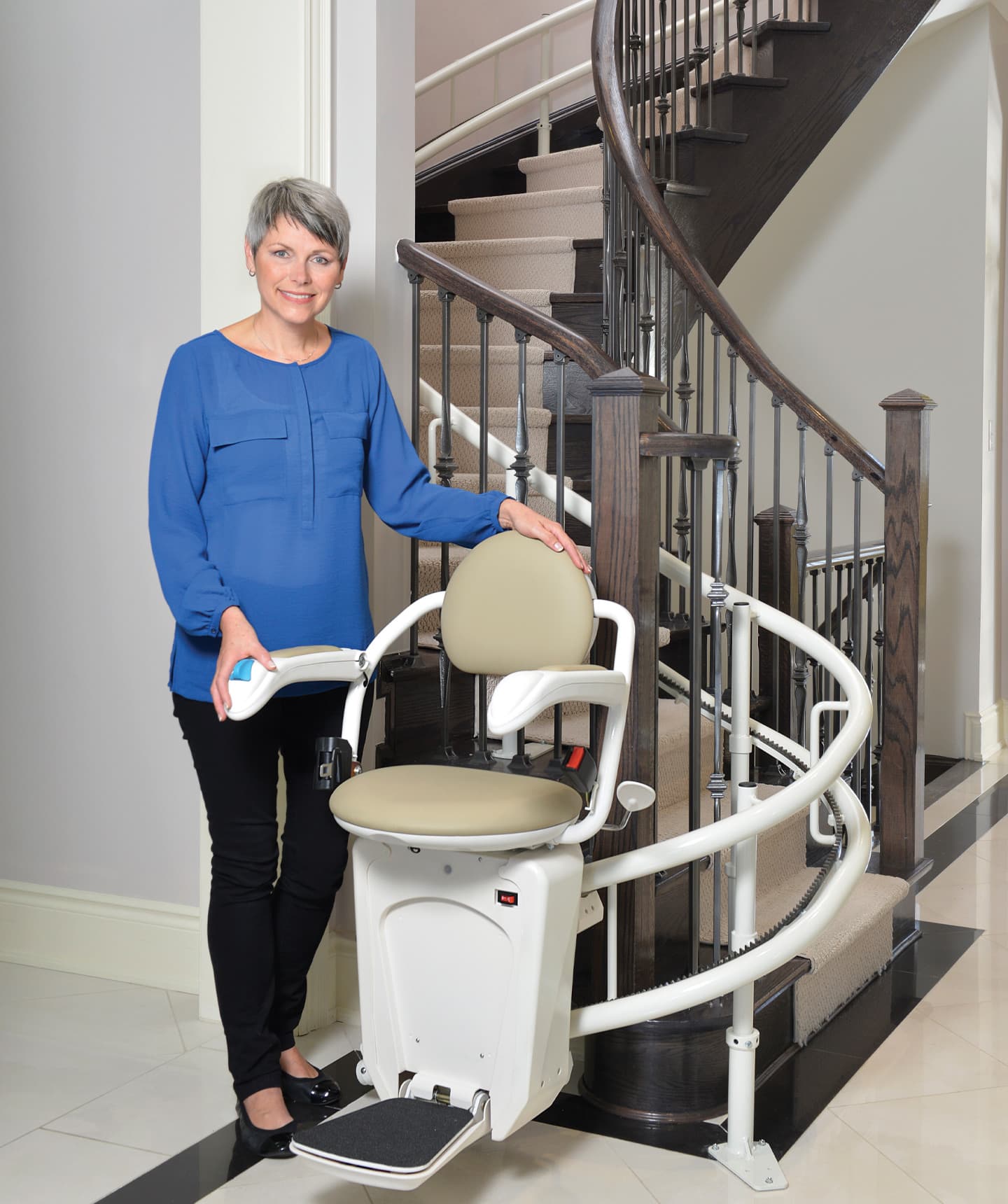 Stairfriend Curved Stairlift Parked